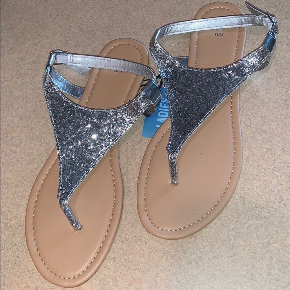 Silver Glitter sandals  
